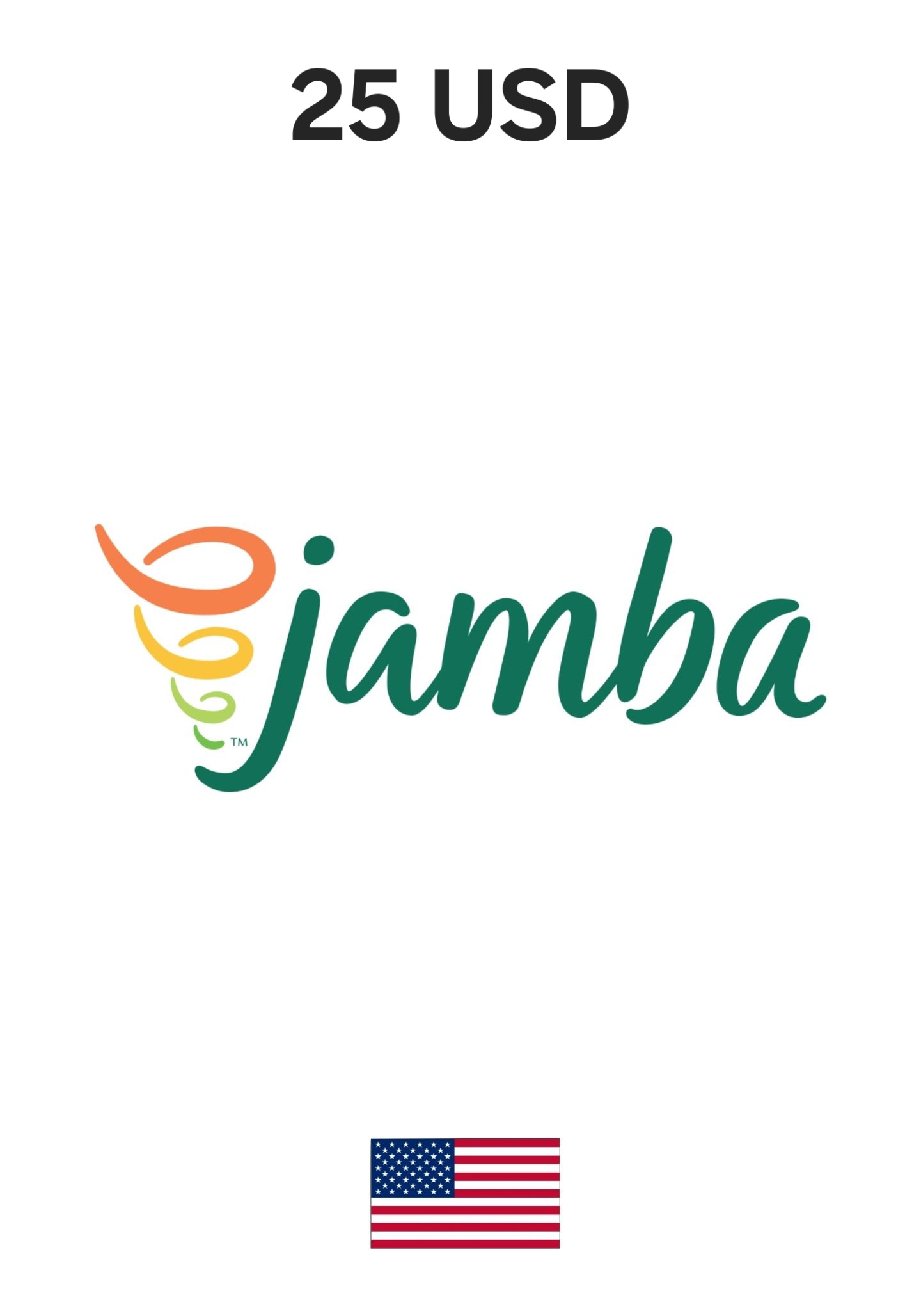 USA Jamba Juice 25 USD Gift Card cover image