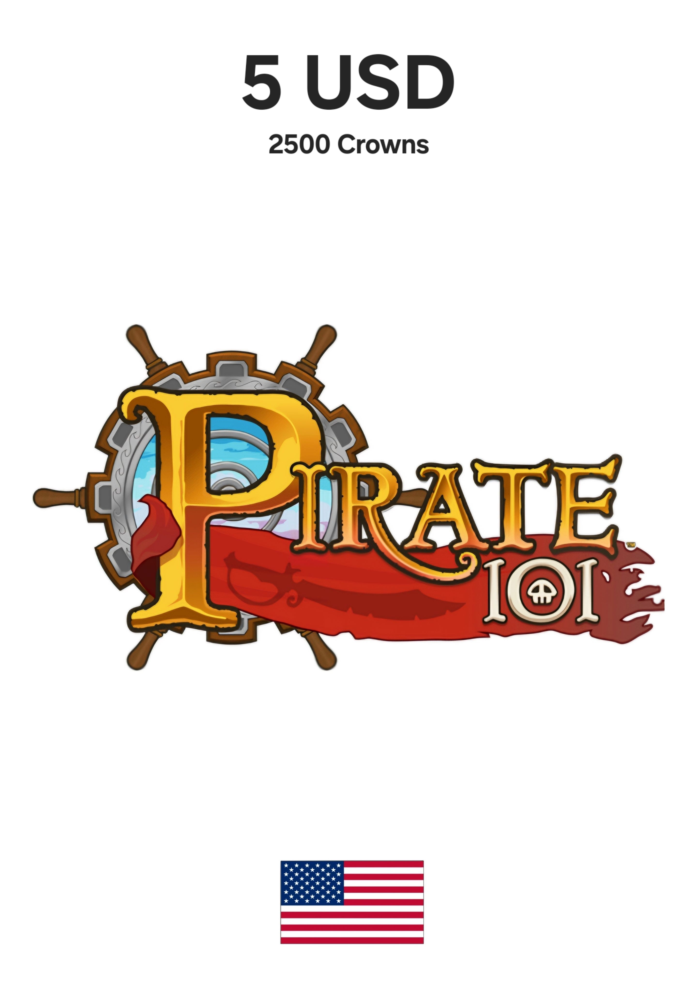 USA Kingsisle Pirate 101 5 USD - 2,500 Crowns Gift Card cover image