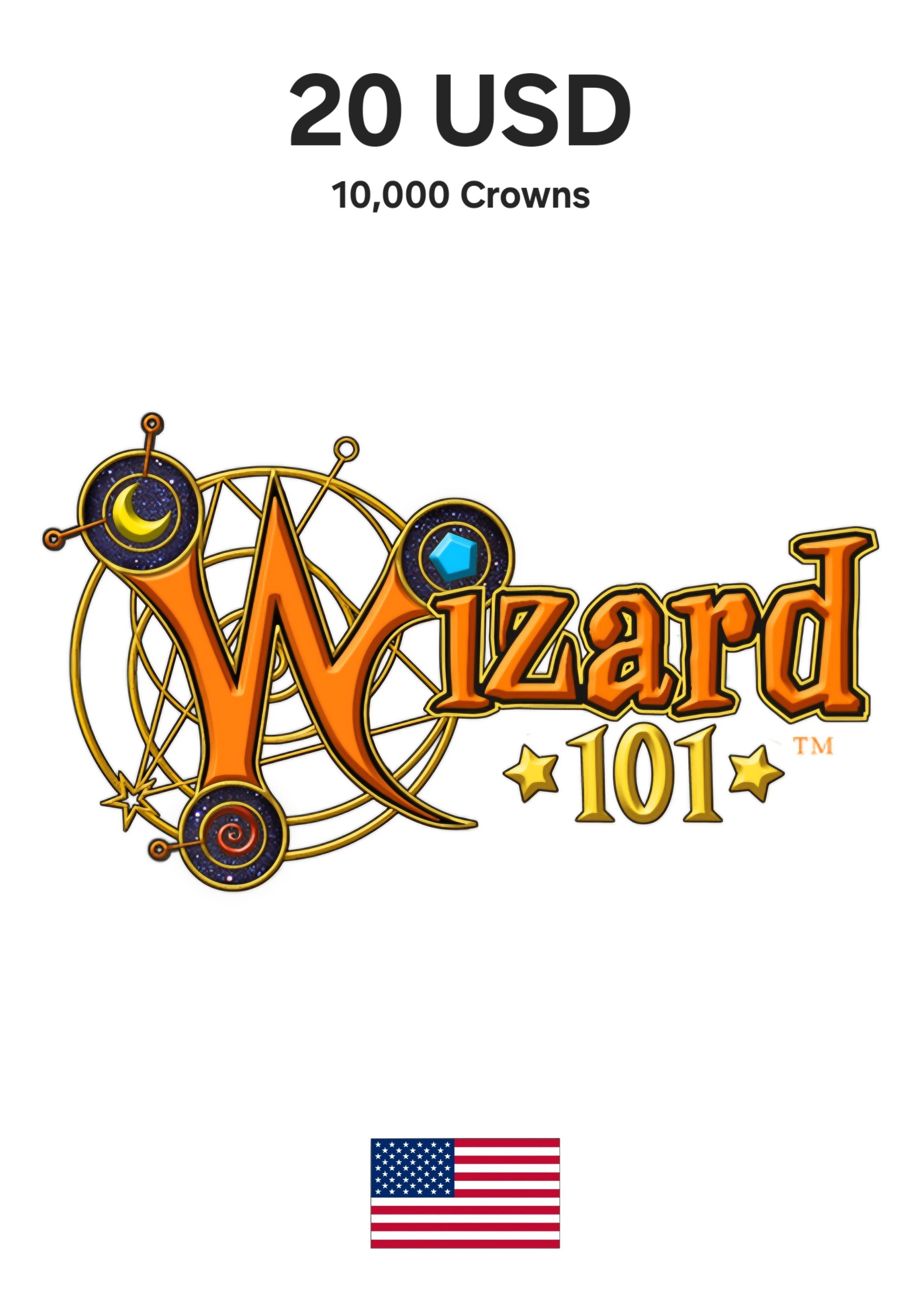 USA Kingsisle Wizard 101 20 USD - 10,000 Crowns Gift Card cover image