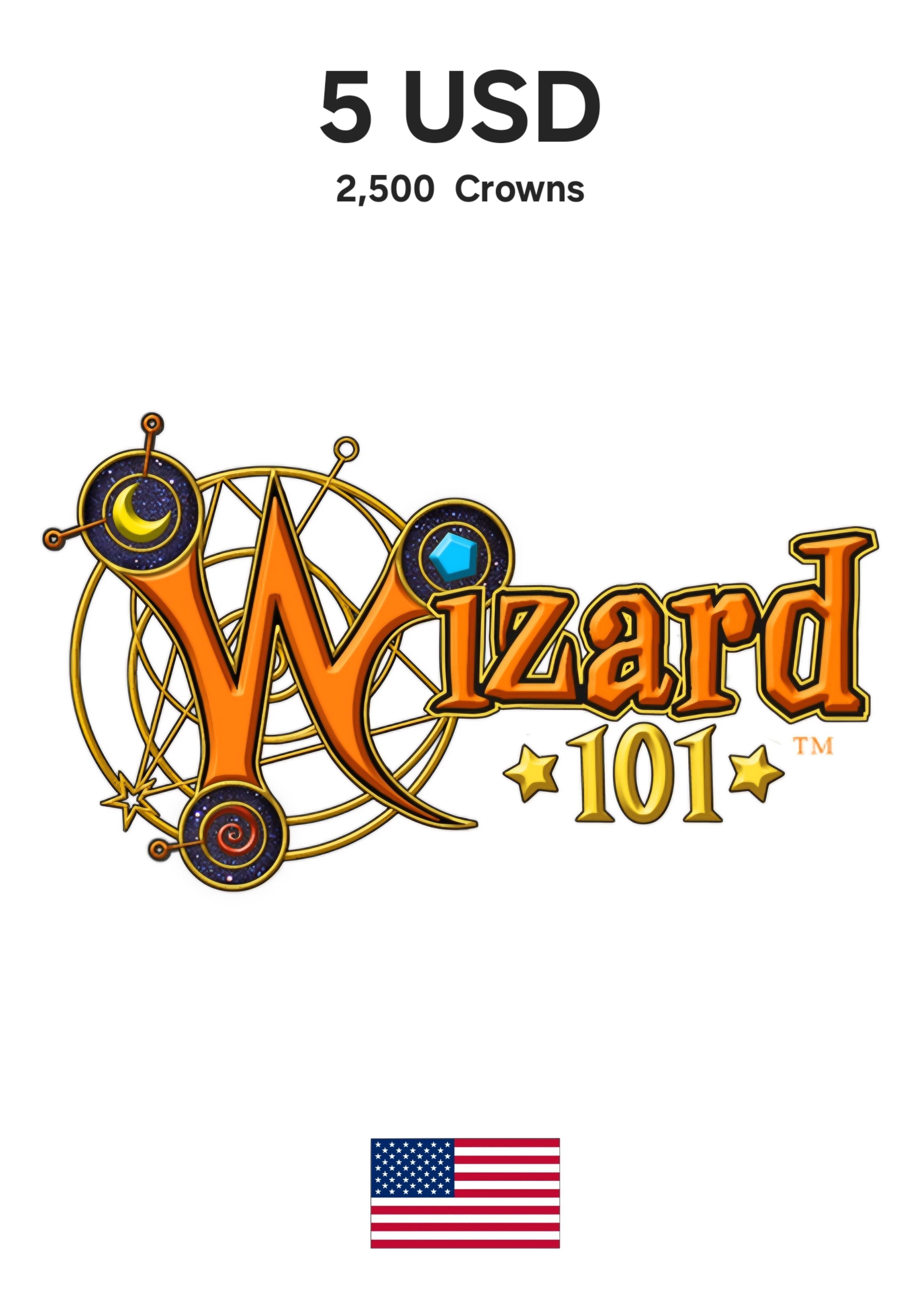 USA Kingsisle Wizard 101 5 USD - 2,500 Crowns Gift Card cover image