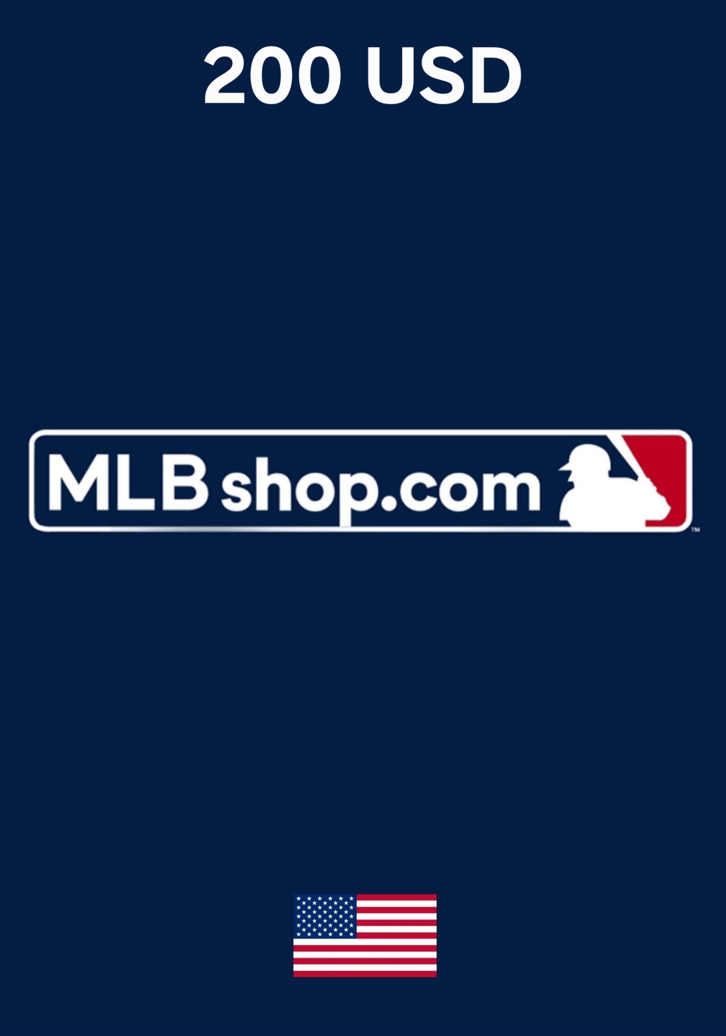 USA MLB Shop 200 USD Gift Card cover image