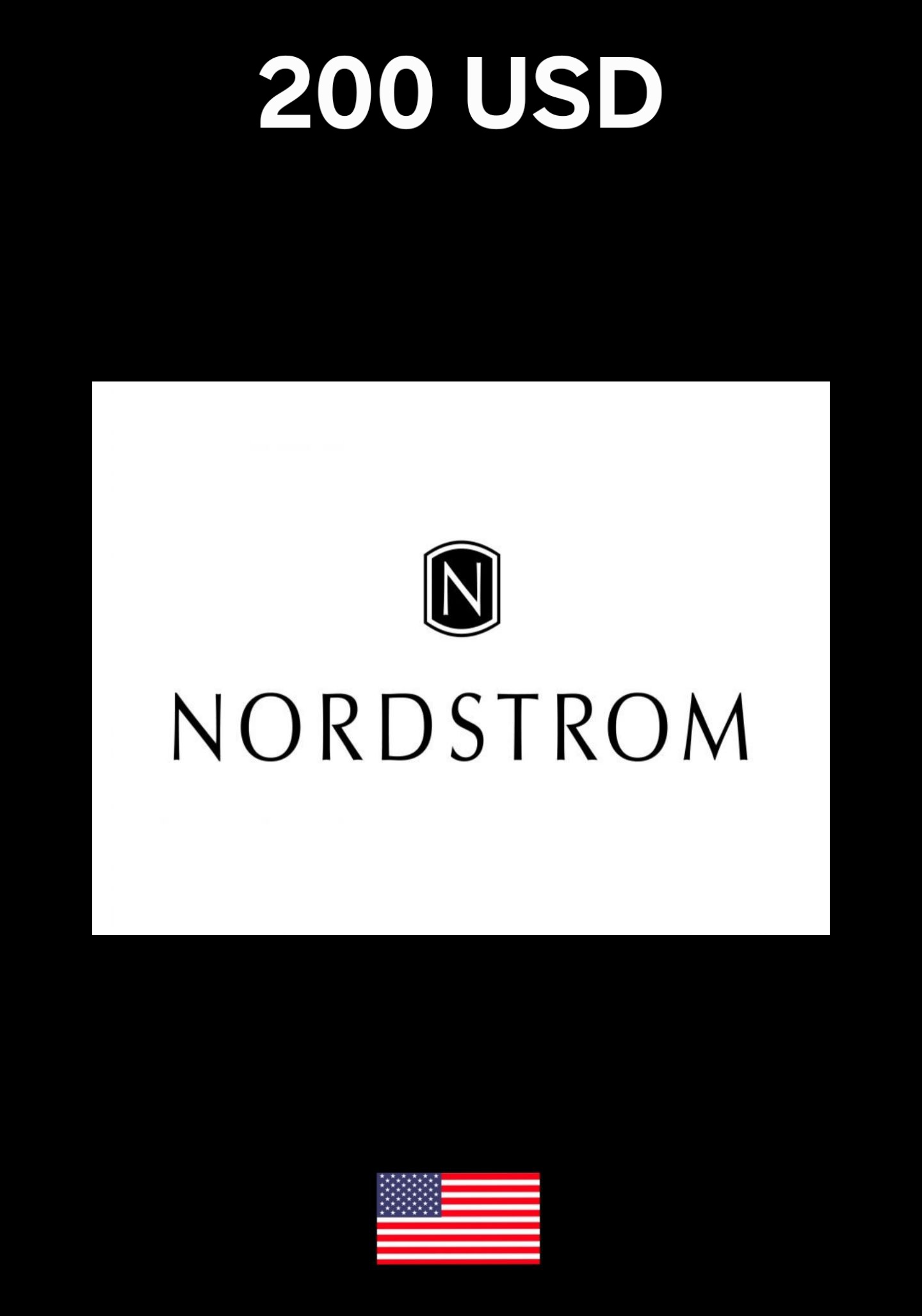 USA Nordstrom 200 USD Gift Card cover image