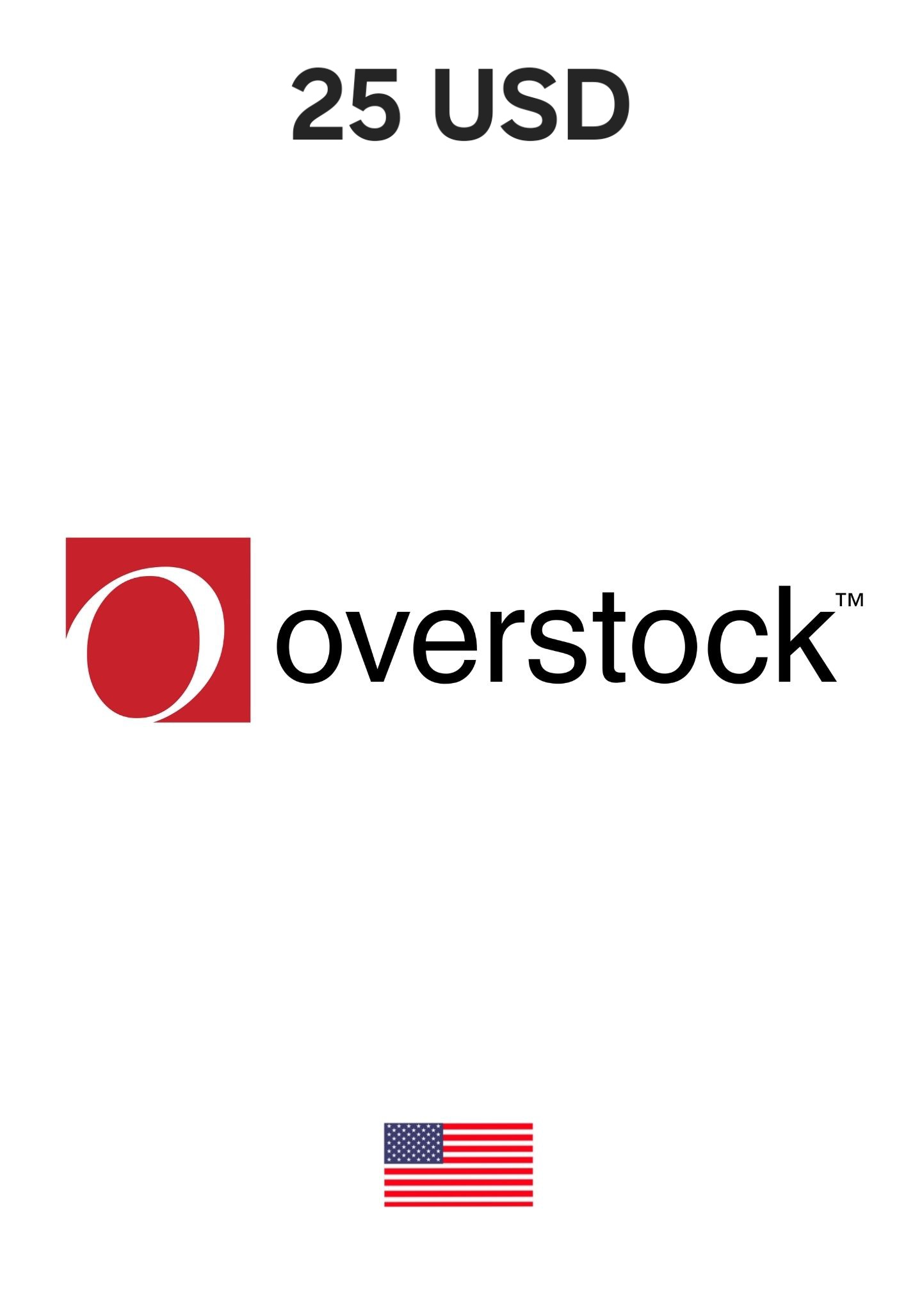 USA Overstock.com 25 USD Gift Card cover image