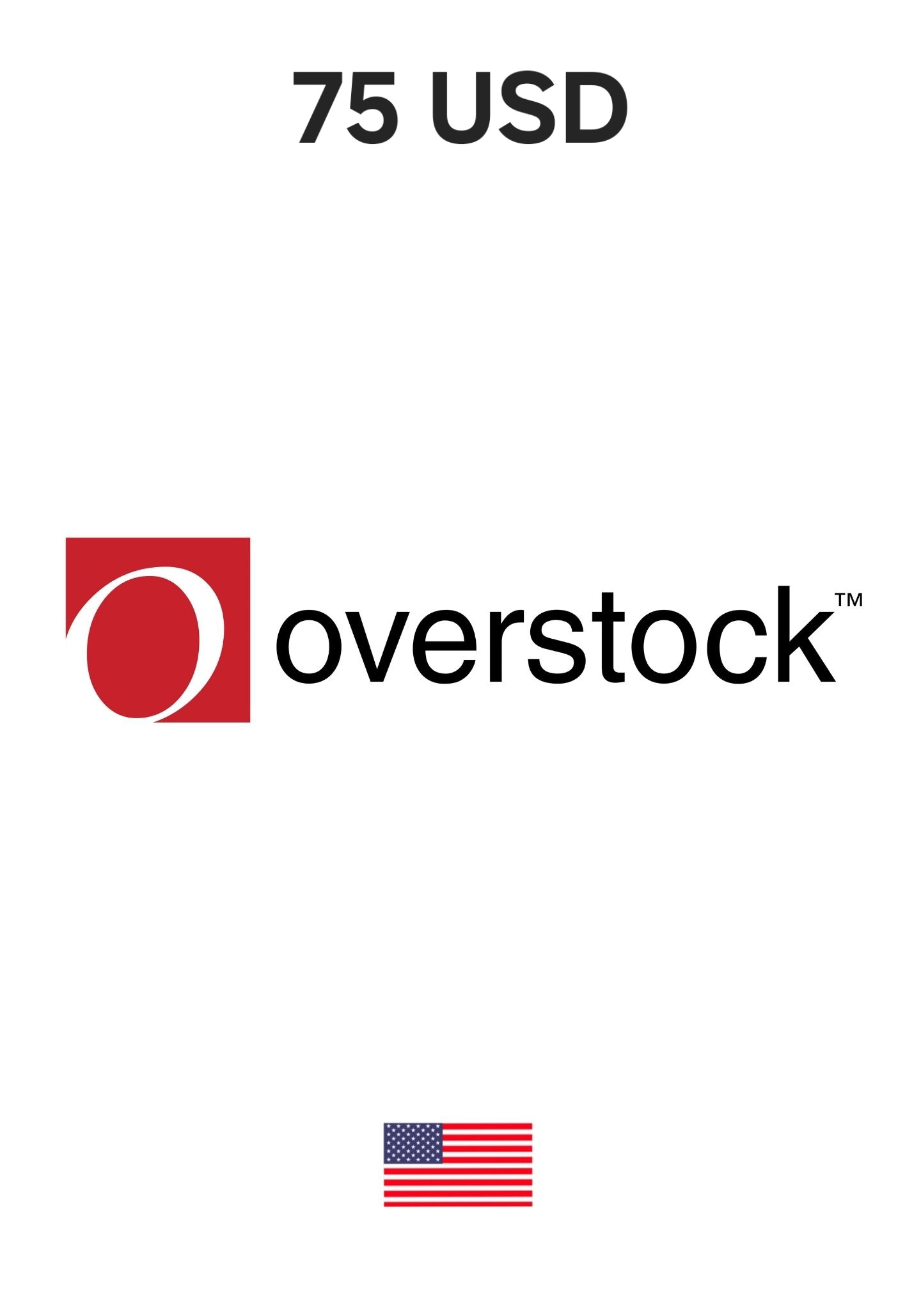 USA Overstock.com 75 USD Gift Card cover image