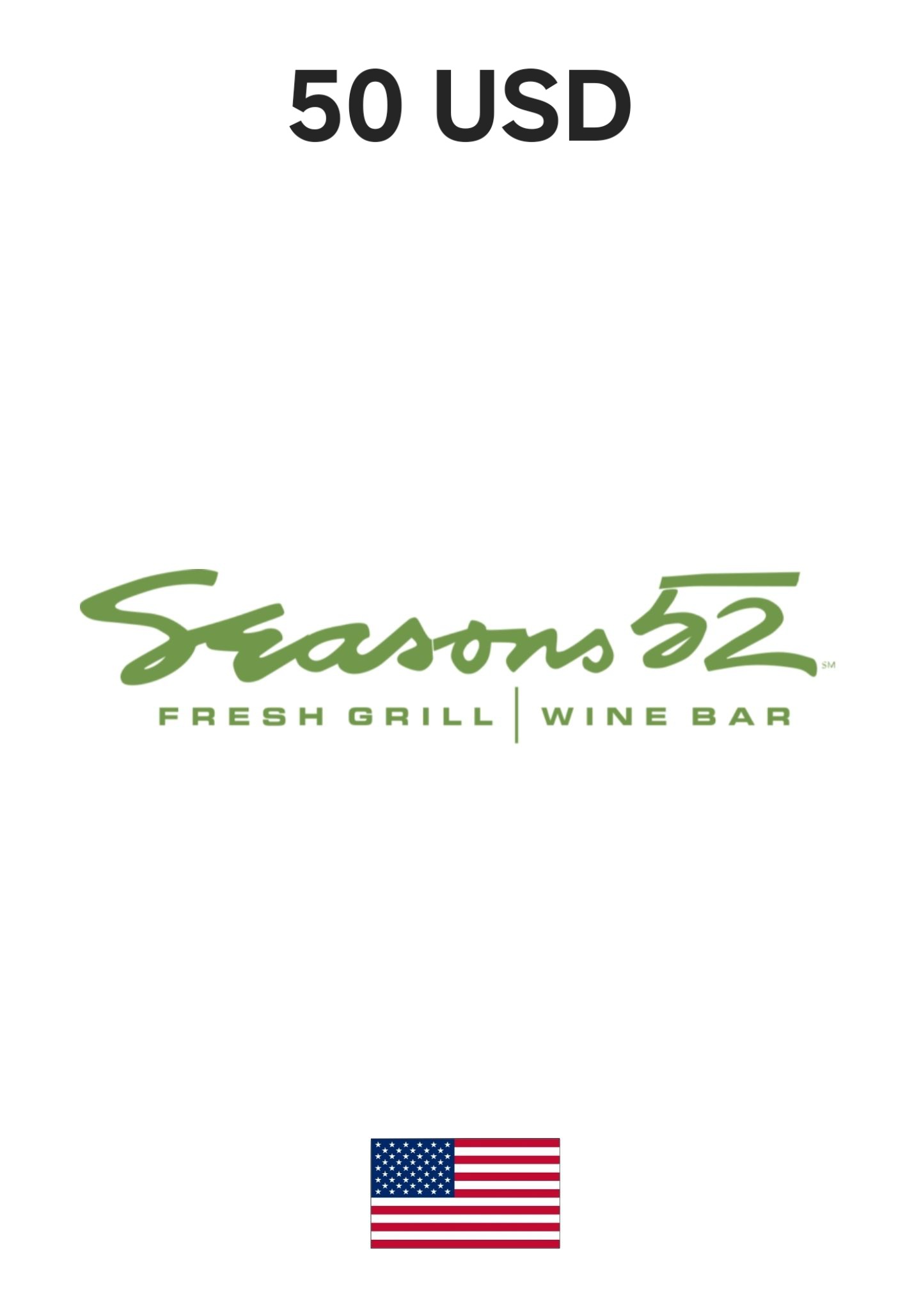 USA Seasons 52 50 USD Gift Card cover image