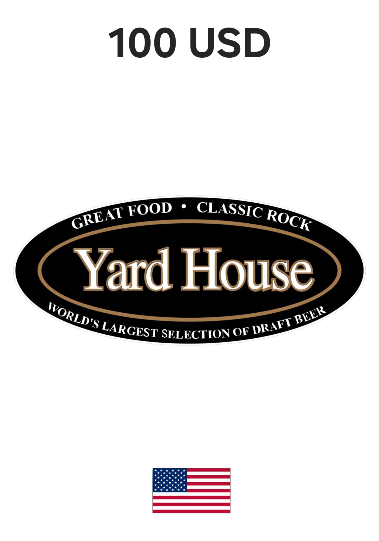 USA Yard house 100 USD Gift Card cover image