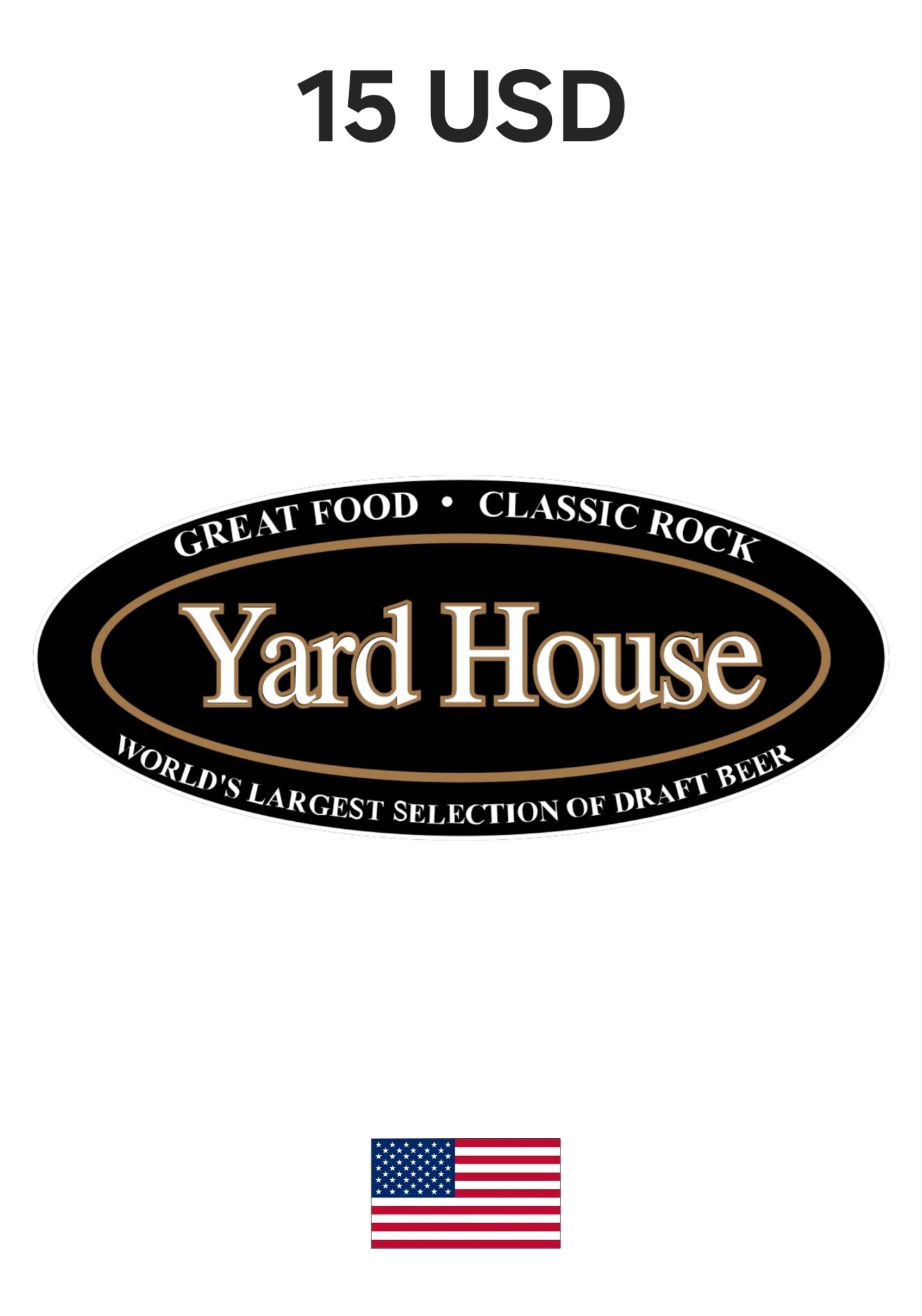 USA Yard house 15 USD Gift Card cover image
