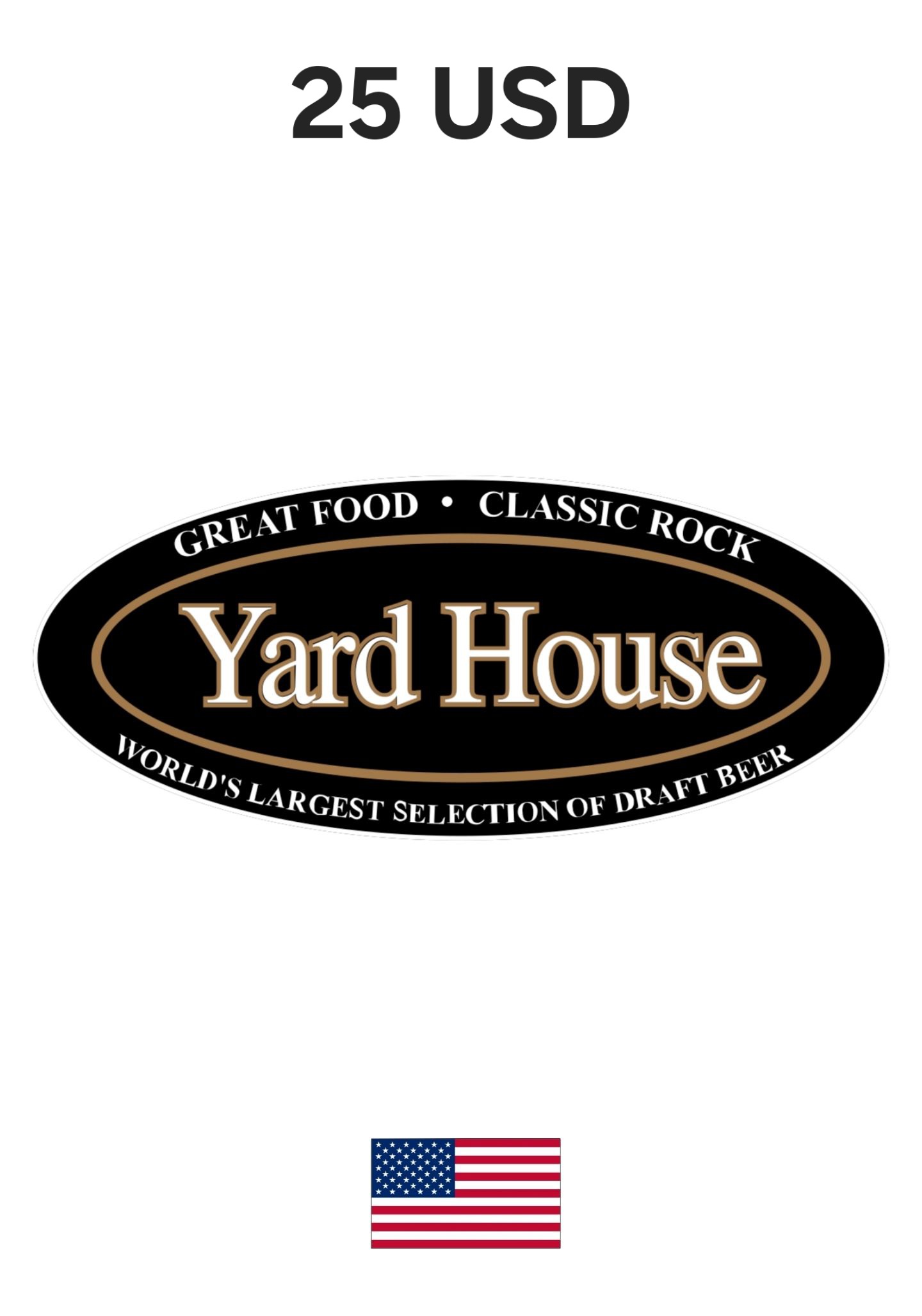 USA Yard house 25 USD Gift Card cover image
