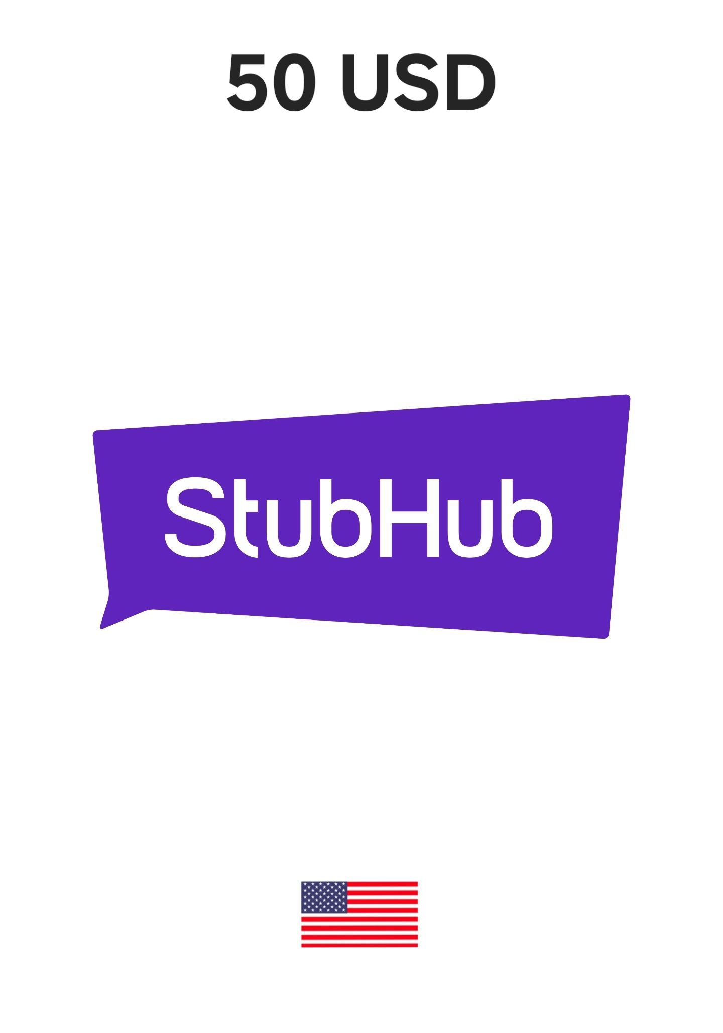 USA StubHub 50 USD Gift Card cover image