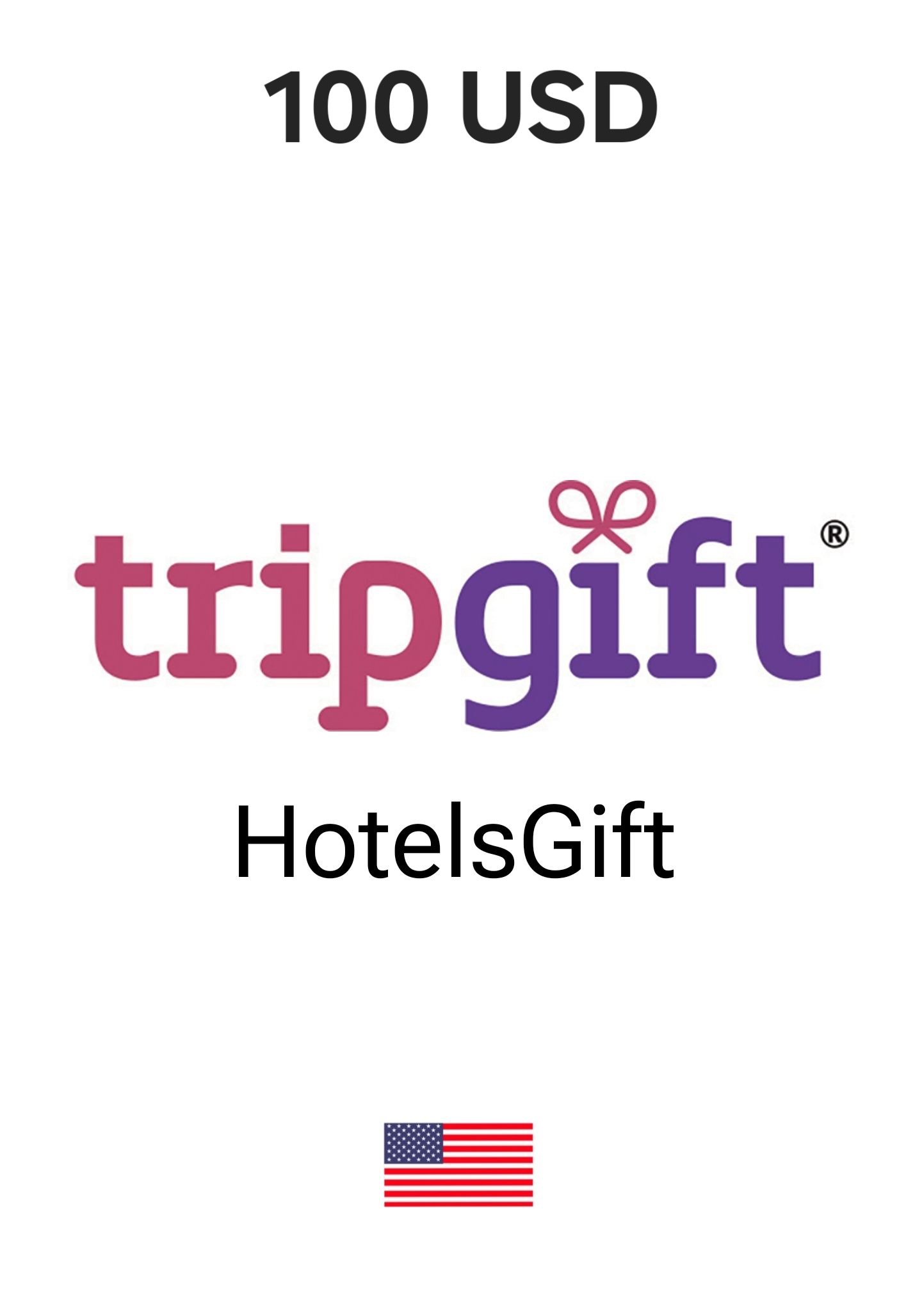 USA TripGift HotelsGift 100 USD Gift Card cover image