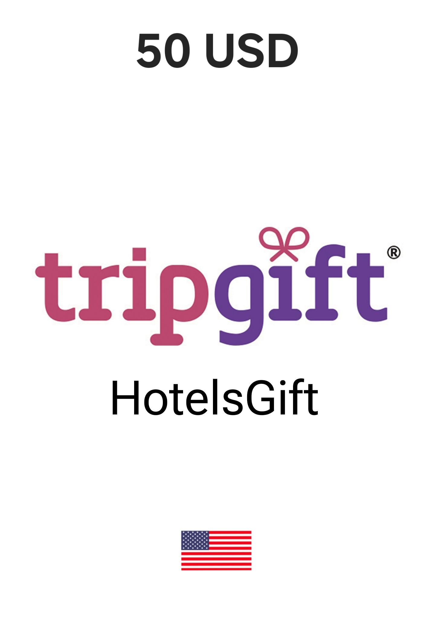 USA TripGift HotelsGift 50 USD Gift Card cover image