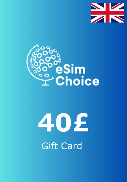 eSimChoice UK 40 GBP Kinkekaart cover image