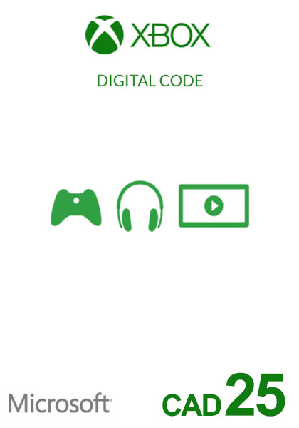 Kanada Xbox 25 CAD Dovanų Kortelė cover image