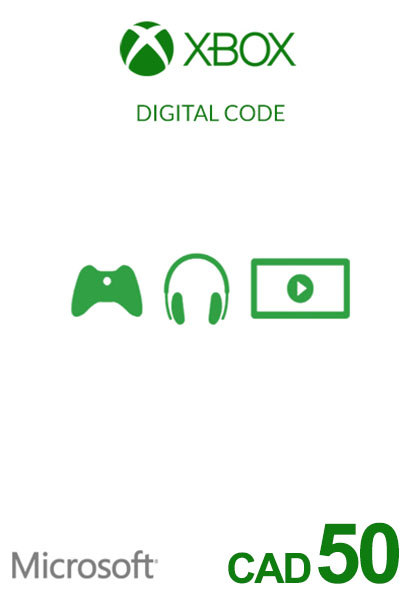 Kanada Xbox 50 CAD Dovanų Kortelė cover image