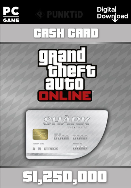 GTA V Online Cash Card Great White Shark 1,250,000$ PC cover image