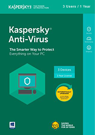 Kaspersky Anti-Virus 2018 (3 Kasutajat, 1 Aasta) cover image