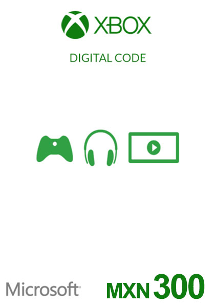 Meksika Xbox 300 MXN Dovanų Kortelė cover image