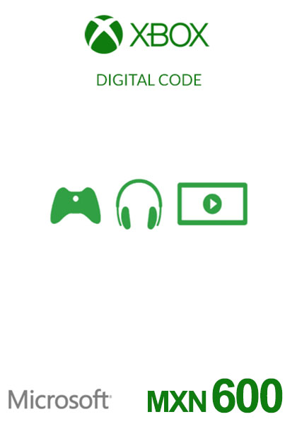 Meksika Xbox 600 MXN Dovanų Kortelė cover image