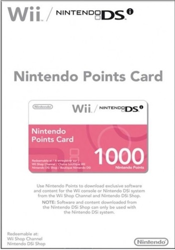 Nintendo 1000 Points Card cover image