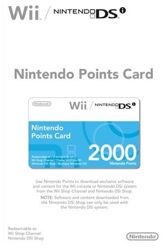 Nintendo 2000 Points Card cover image
