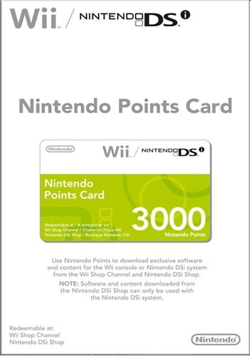Nintendo 3000 Points Card cover image