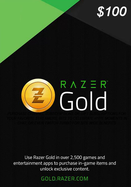 Razer Gold USA 100 USD-Geschenkkarte cover image