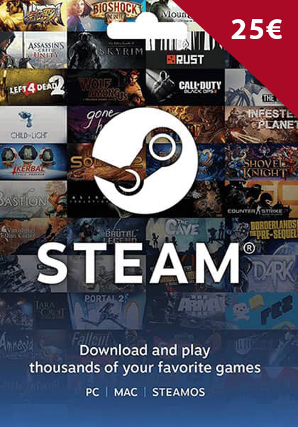 EU Steam: подарочная карта на 25 евро cover image