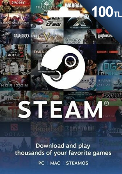 Турция Steam: подарочная карта на 100 TL cover image