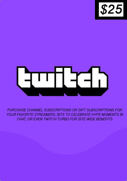 USA Twitch 25 USD lahjakortti cover image
