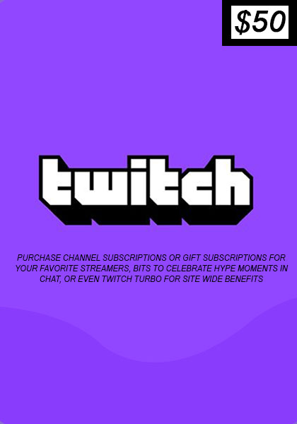 USA Twitch 50 USD lahjakortti cover image