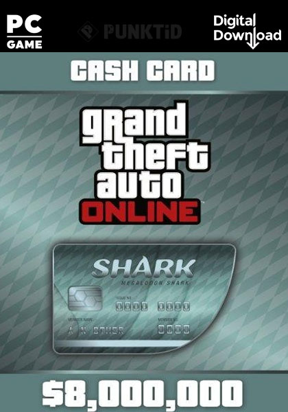 GTA V Online Cash Card: Megalodon Shark 8,000,000$ PC cover image