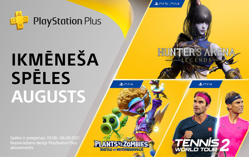 PlayStation Plus bezmaksas spēles – Augusts 2021