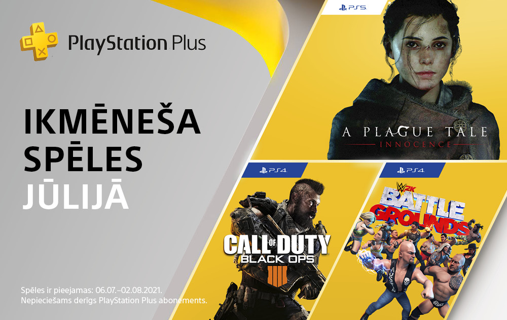 PlayStation Plus bezmaksas spēles – jūlijs 2021