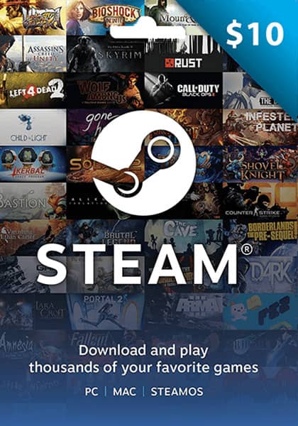 USA Steam: подарочная карта на 10 долларов cover image