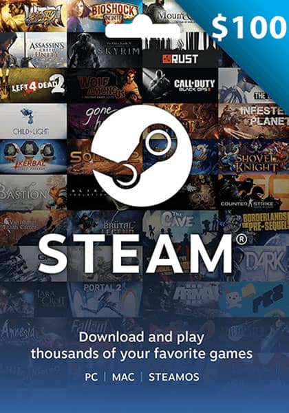 USA Steam: подарочная карта на 100 долларов cover image