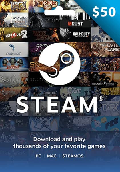 USA Steam: подарочная карта на 50 долларов cover image