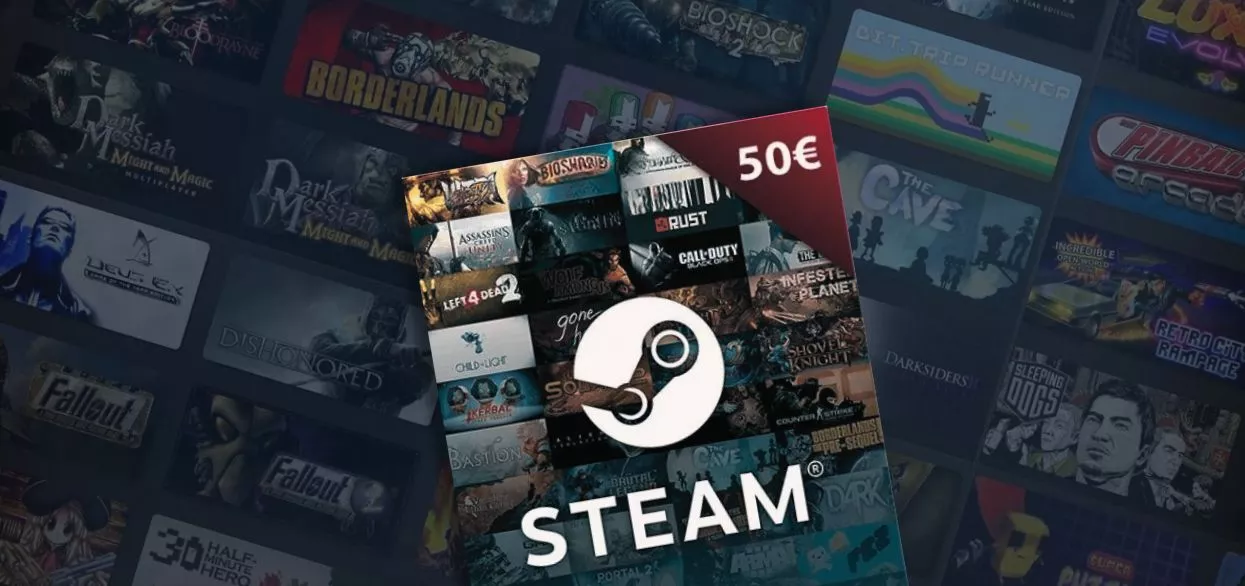 Win a 50€ Steam gift card banner