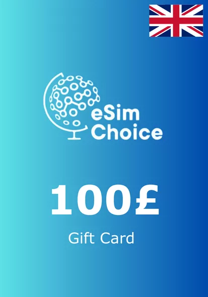 eSimChoice UK 100 GBP Dāvanu karte cover image