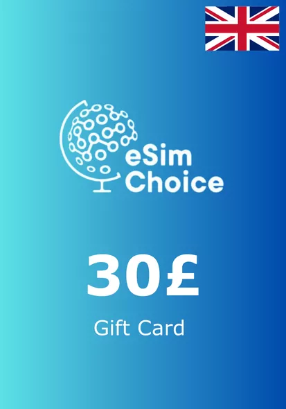 eSimChoice UK 30 GBP Dāvanu karte cover image