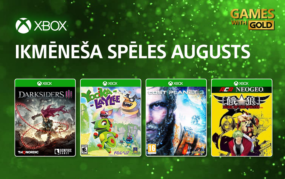 Xbox Live Gold bezmaksas spēles – Augusts 2021
