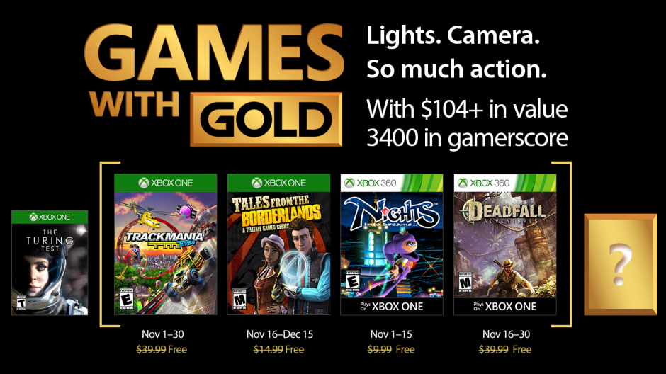 Xbox Live Gold tasuta mängud– November 2017