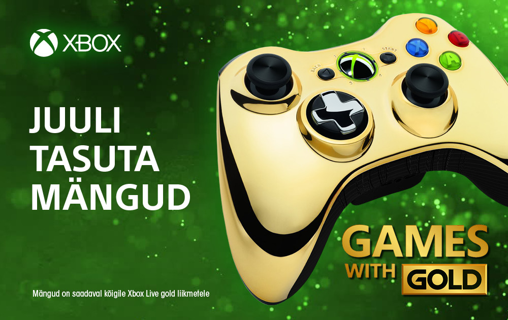 Xbox Live Gold tasuta mängud – juuli 2021